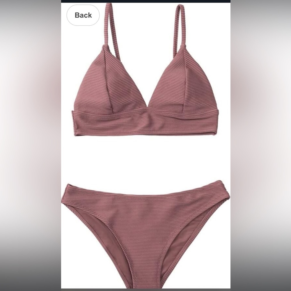 CUPSHE Bikini Bottom for Women Swimsuit Ribbed Low Waisted Mid Cut Cheeky